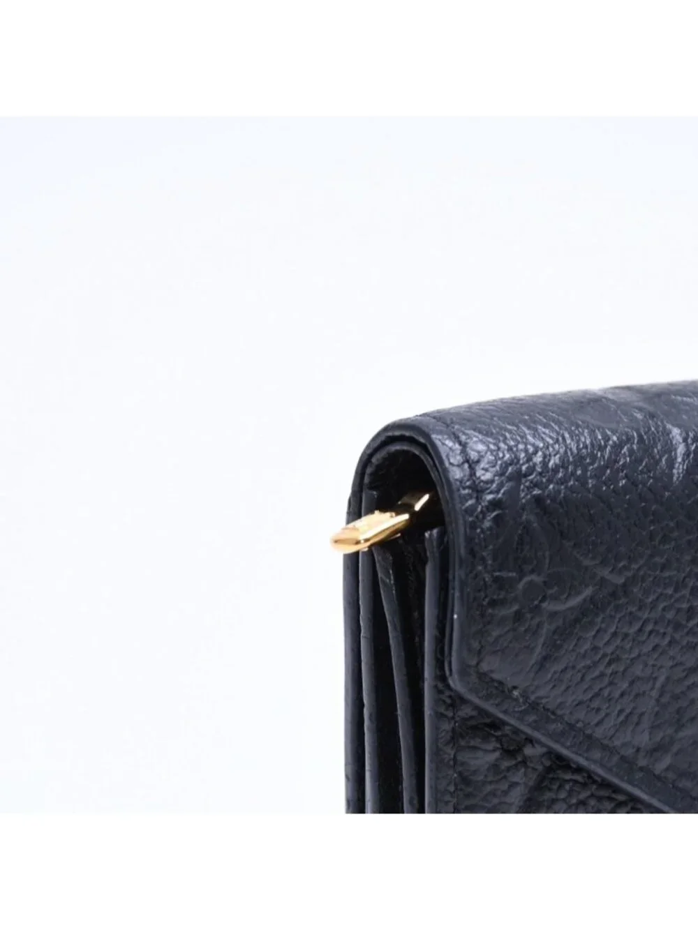 Louis Vuitton Trifold Wallet Portefeuille Zoe Black Gold